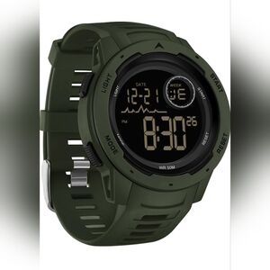 Men's Tactical Military Digital 5ATM Waterproof Watch